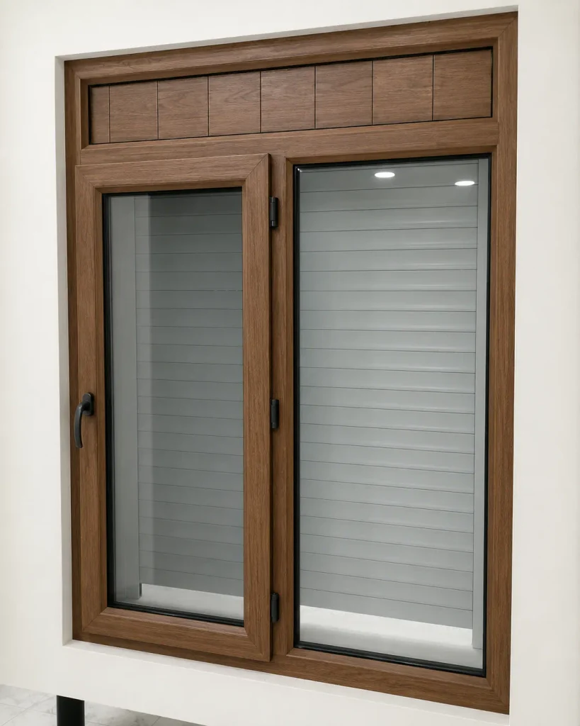 شباك uPVC مع أباجور للمنزل