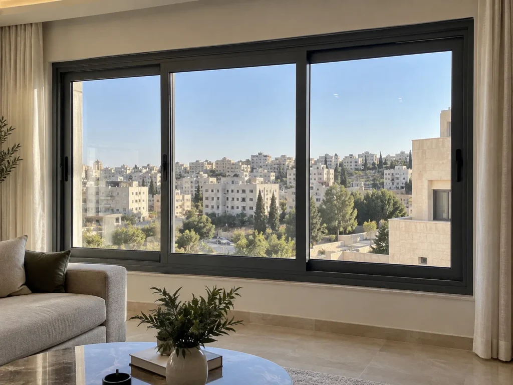 شباك 3 درف سحاب للصالة